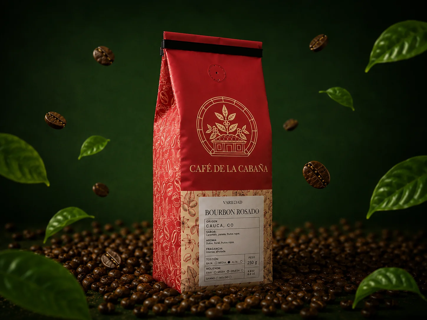 Café variedad Bourbon Rosado - Café de la cabaña